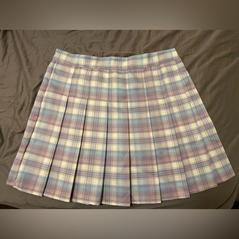 XL purple striped skirt